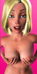3D Katie virtual fille blonde